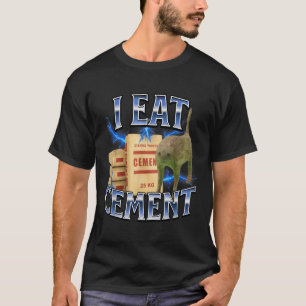 Camiseta Como Gato Maldito Que Come Cemento Meme Divertido