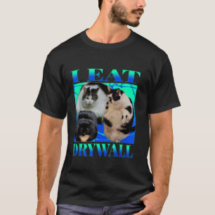 Camiseta Como gato que come pared de yeso GATO DIVERTIDO ME