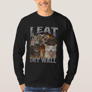 Camiseta Como Gráfico de Botleg de Meme de Gato Divertido q