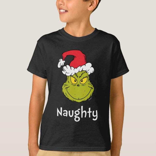 Camiseta Cómo Grinch Stole Navidades | Naughty Grinch (Anverso)