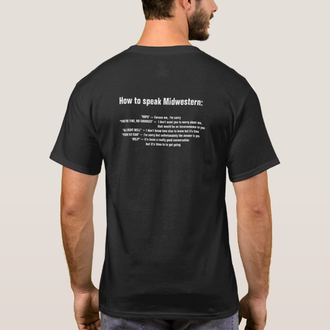 Camiseta Cómo hablar en el medio oeste (Reverso)