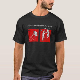 Camiseta Cómo hacer amigos en 2 pasos Gótico Satan Emo