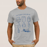 Camiseta Cómo hacer un juego gráfico de papel para avión<br><div class="desc">Envía a tu geek interior y humorístico con estas instrucciones ilustradas a mano sobre cómo hacer un avión de papel...  con un divertido giro en la trama al final.</div>