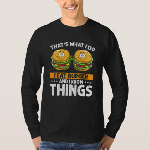Camiseta Como Hamburguesa Y Sé Cosas Entusiasta De La Barba