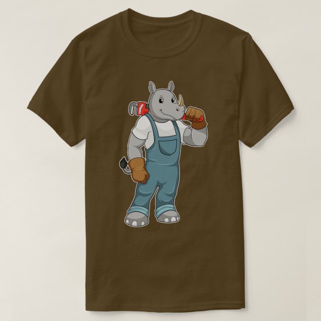 Camiseta como Handyman con alicates de bomba de agua (Diseño del anverso)