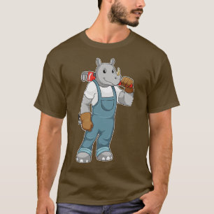 Camiseta como Handyman con alicates de bomba de agua