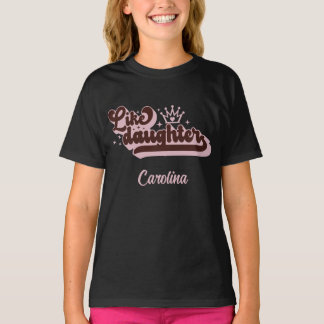 Camiseta Como hija | Matanza y niño coincidentes - Negro