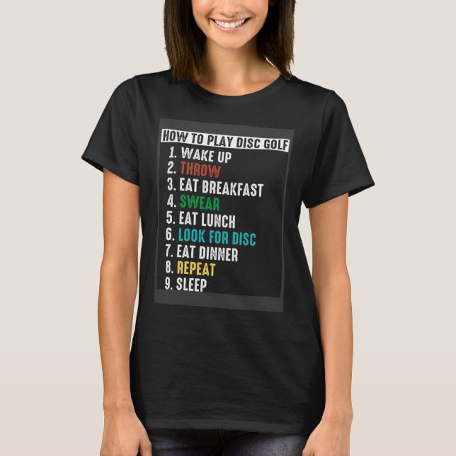 Camiseta Cómo Jugar Al Golf De Disco Frisbee Folf Disk Golf (Anverso)