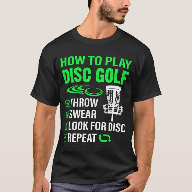 Camiseta Cómo Jugar Al Golf De Disco Funny Frisbee Golfing  (Anverso)