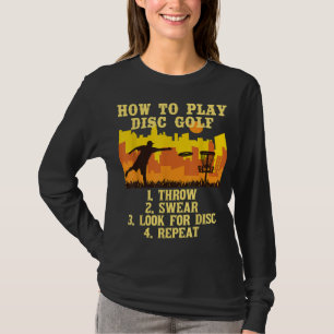 Camiseta Cómo Jugar al Reproductor de Golf de Disco Volando