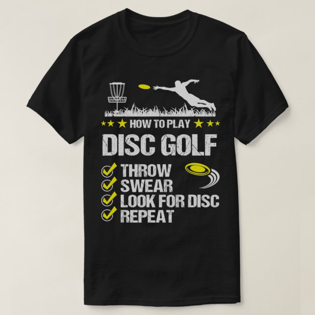 Camiseta Cómo Jugar Disk Golf Frisbee Disk Golfer Humor Di (Diseño del anverso)
