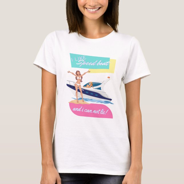Camiseta como lancha rápida  (Anverso)