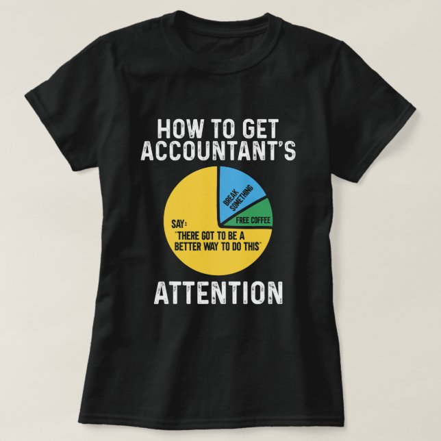 Camiseta Cómo llamar la atención de los contables a CPA Acc (Diseño del anverso)