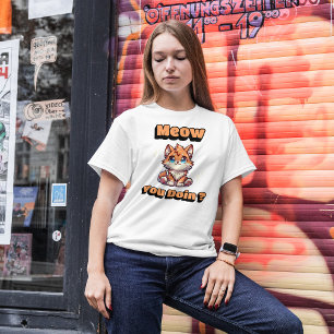 Camiseta ¿Cómo Lo Haces? Un gato gracioso para los amantes