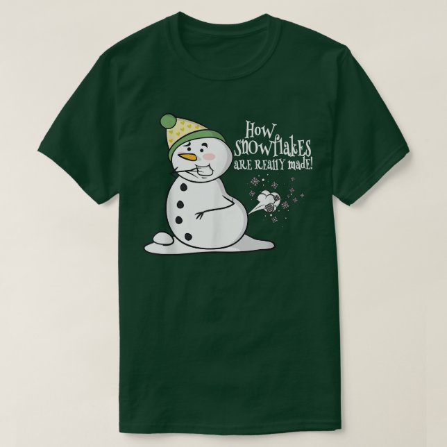 Camiseta Cómo los copos de nieve realmente se hacen gracios (Diseño del anverso)