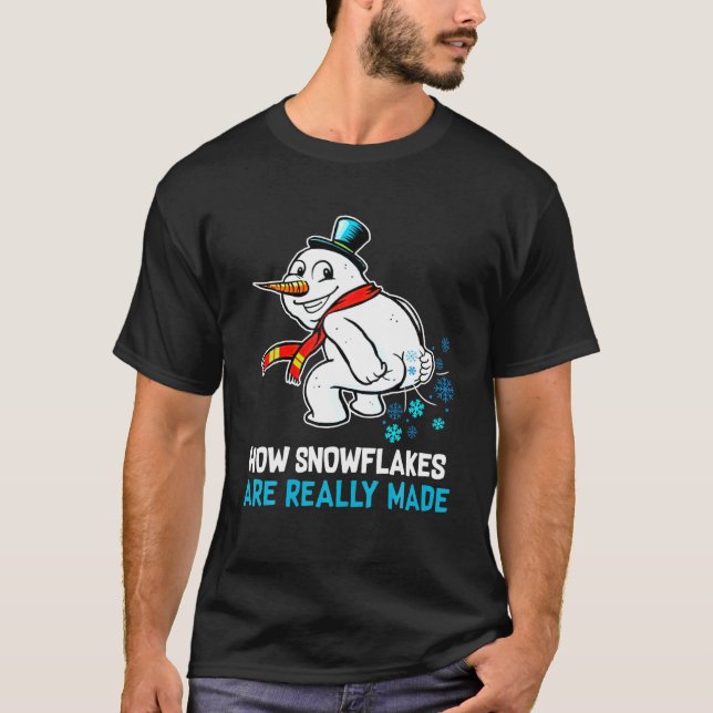 Camiseta Cómo los copos de nieve se vuelven realmente graci (Anverso)