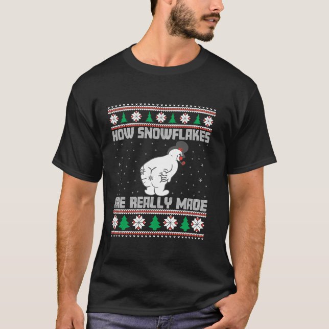 Camiseta Cómo los copos de nieve son realmente Navidades fe (Anverso)