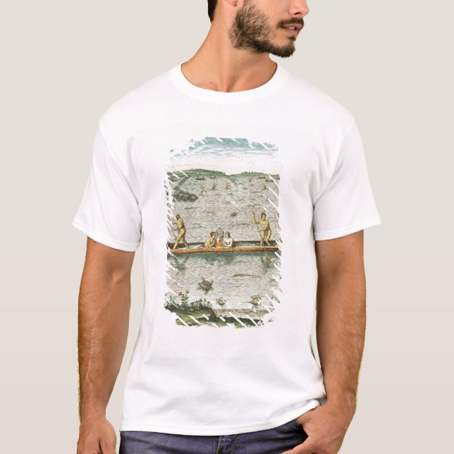 Camiseta Cómo los indios cogen sus pescados (Anverso)