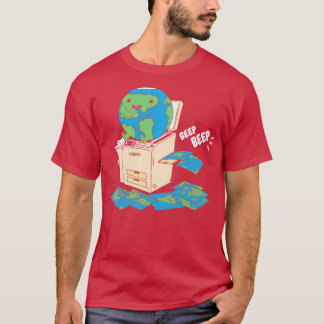 Camiseta Cómo los mapas se hacen graciosos globo en la máqu