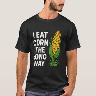 Camiseta Como Maíz de la Manera Larga Vegetal Divertido Ret