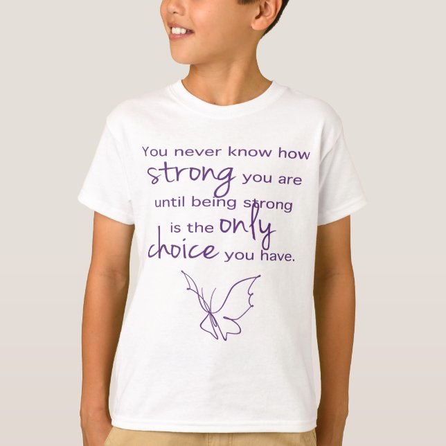 Camiseta Cómo mariposa fuerte (Anverso)