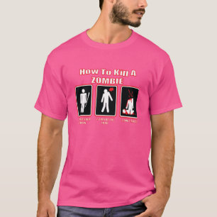 Camiseta Cómo Matar A Una Guía Zombie Humor De Halloween Zo
