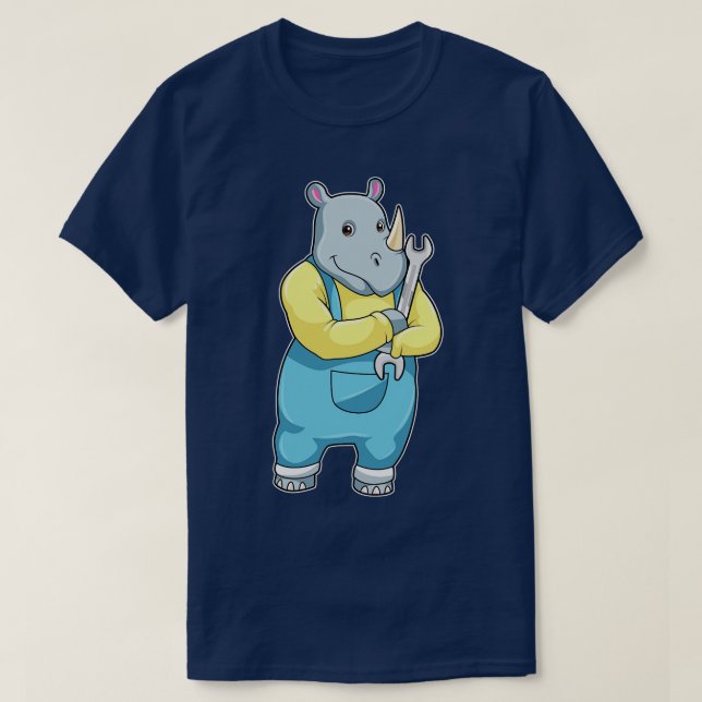 Camiseta como mecánico con llave (Diseño del anverso)