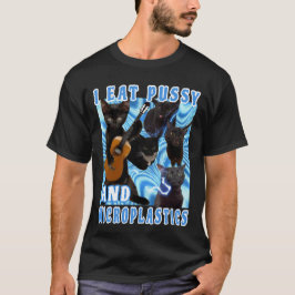 Camiseta Como meme de gato PUSSY y MICROPLASTICS