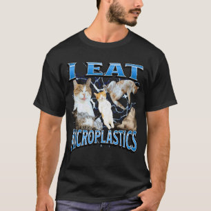 Camiseta Como Microplásticos Divertido Ofensivo Gato Meme B
