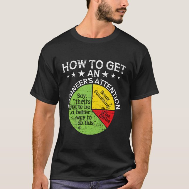 Camiseta Cómo Obtener Atención De Ingenieros Computadora De (Anverso)