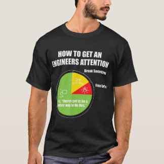 Camiseta Cómo Obtener Atención De Un Ingeniero
