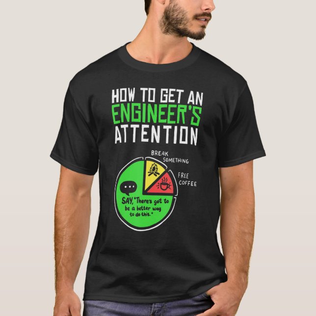 Camiseta Cómo Obtener La Atención De Ingenieros En Ciencias (Anverso)