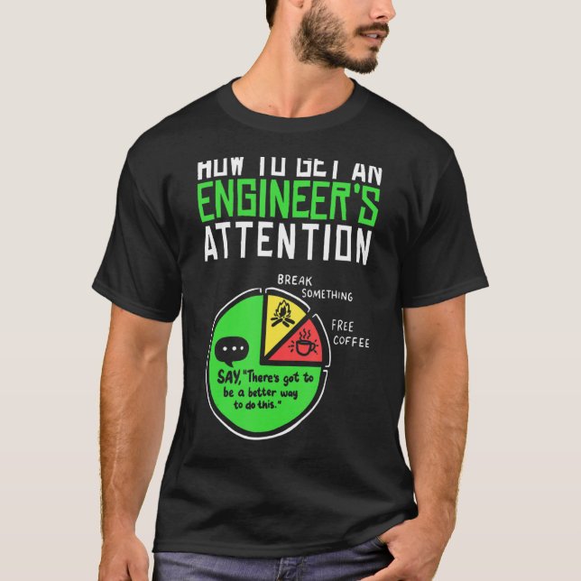 Camiseta Cómo Obtener La Atención De Ingenieros En Ciencias (Anverso)