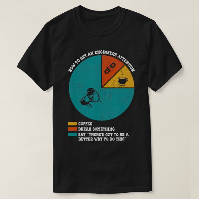 Camiseta Cómo Obtener La Atención De Un Ingeniero Divertido (Diseño del anverso)