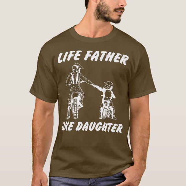 Camiseta Como Padre Como Hija Dirt Bike MX Motocross (Anverso)
