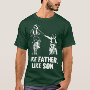 Camiseta Como padre como hijo Motocross Biker Gigante