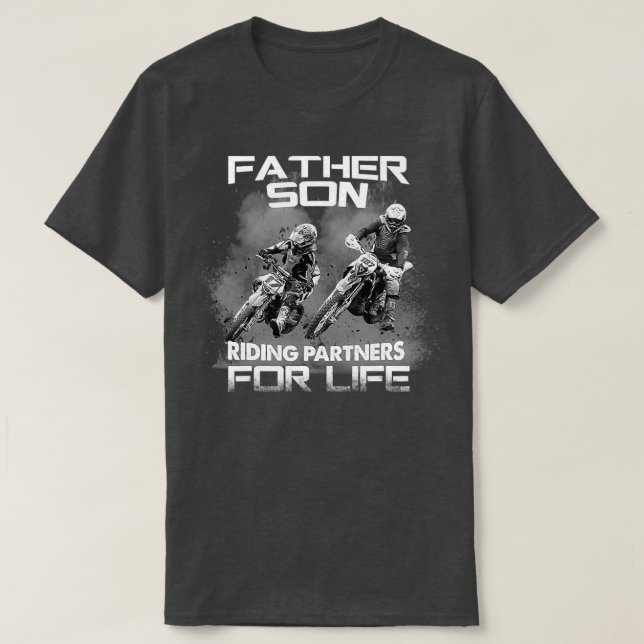 Camiseta Como padre como hijo Motocross Dirt (Diseño del anverso)