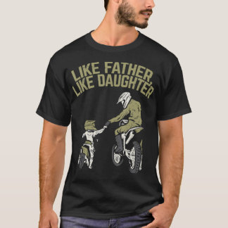 Camiseta Como Padre Hija Sucia Bicicleta Cute Coincidencia