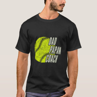 Camiseta Como Papá de Sóftbol Papaw Entrenador