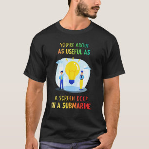Camiseta Como Puerta De Pantalla En Un Sarcasmo Submarino