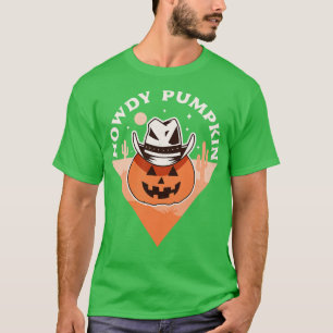 Camiseta Cómo Pumpkin Cowboy Rodeo País Occidental Caída Ha