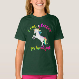 Camiseta como purpurina para desayunar niños graciosos unic