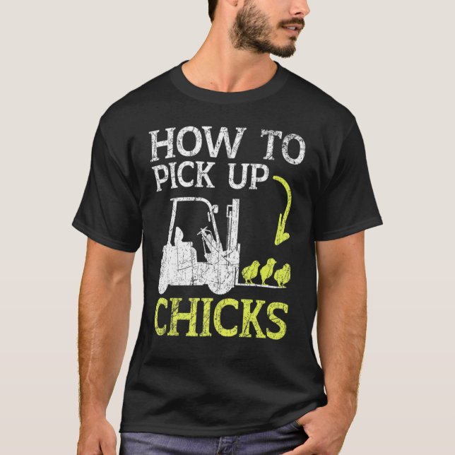 Camiseta Cómo recoger pollitos divertidos pollitos pequeños (Anverso)