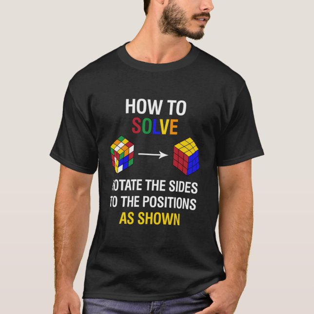 Camiseta Cómo Resolver El Rompecabezas Competitivo Funny Sp (Anverso)