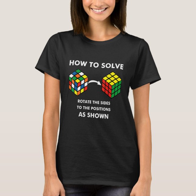 Camiseta Cómo resolver el rompecabezas Cubo Funny Speed Cub (Anverso)