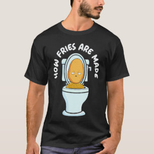 Camiseta Cómo se Hacen las Patatas Fritas Comida Vegetarian