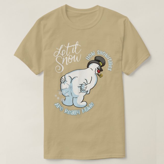 Camiseta Cómo se hacen realmente los copos de nieve, gracio (Diseño del anverso)