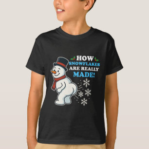 Camiseta Cómo se hacen realmente los copos de nieve Muñeco
