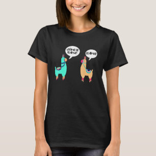 Camiseta Como se llama alpaca diciendo disfraz de ama