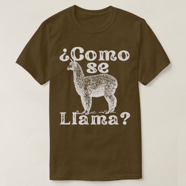Camiseta Como Se Llama Divertido Estilo Vintage Español (Diseño del anverso)